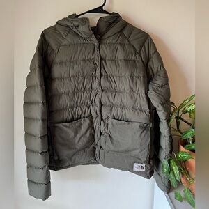 The North Face Olive Puffer Jacket